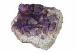 Purple Cubic Fluorite Crystal Cluster - Morocco #137153-1